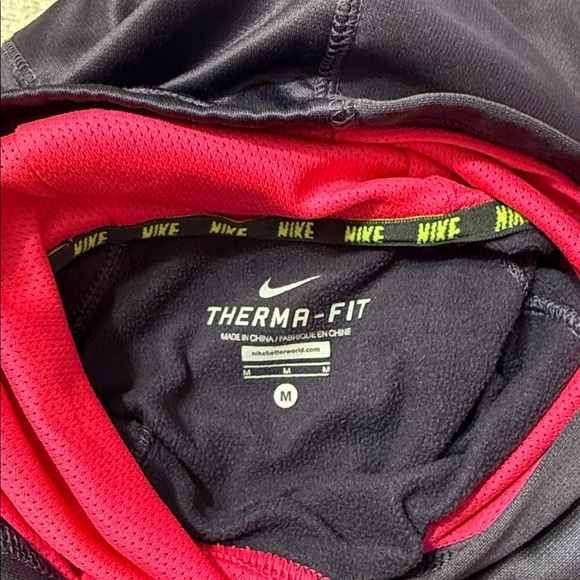 Nike Purple and Pink Therma-FIT Hoodie girl size M - Picture 3 of 3